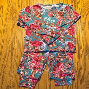 Posh Peanut/FAO Schwartz Girls Size 7 Long Sleeve Long Pant Floral Pajamas